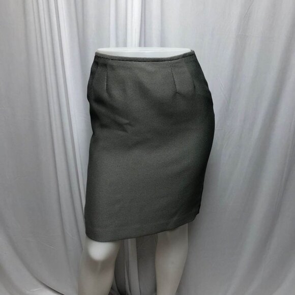 Kasper Skirt Womens Size 4 Petite Black White Back Zipper Lined Pencil Office - Picture 1 of 6